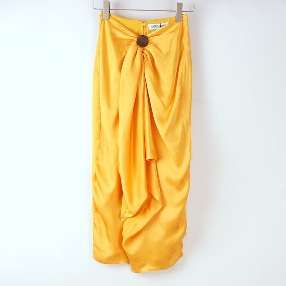 Andrea Iyamah Behati Skirt Marigold Yellow - Size XS - NWT - Picture 1 of 6